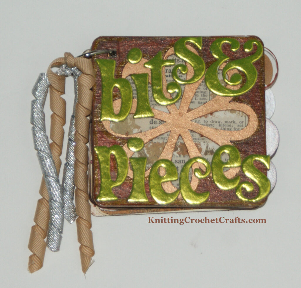 Bits & Pieces Mixed Media Art and Scrapbooking Album Featuring Upcycled / Recycled Dictionary Pages
