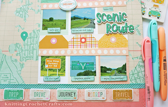 Take the Scenic Route 12"x12" Travel Themed Scrapbooking Layout