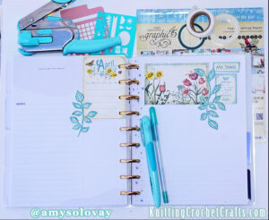 The Crop-a-Dile Disc Power Punch, pictured in the top left corner of the photo above, is useful if you're a discbound planner user. You can use it for adding pages to your planner or punching through washi tape or other embellishments you add to your planner layouts. 