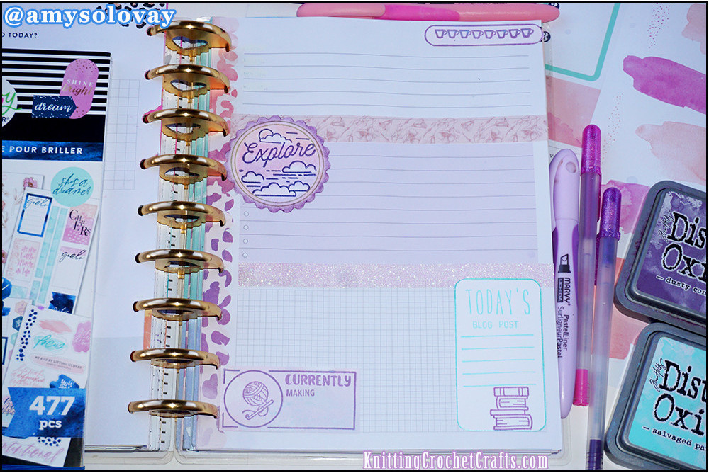 Purple Daily Layout for Happy Planner or Other Discbound Planners Such As Arc or Tul