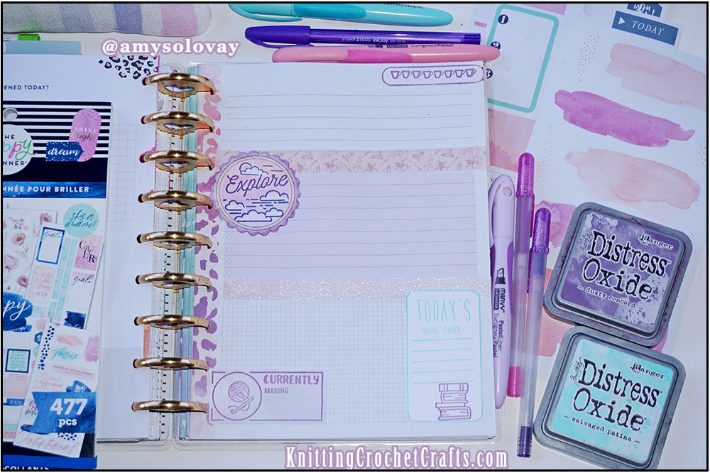 Purple Daily Layout for Happy Planner or Other Discbound Planners Such As Arc or Tul