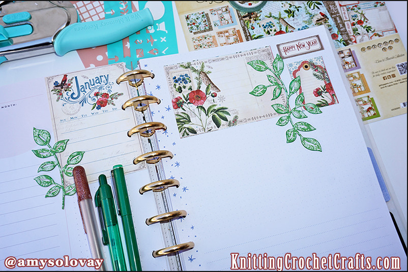 January Garden Journal Pages for Happy Planner or Other Discbound Planners