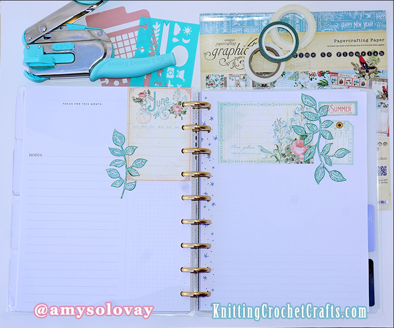 June Garden Journal Pages for Discbound Planners Like Happy Planner, Tul and Arc