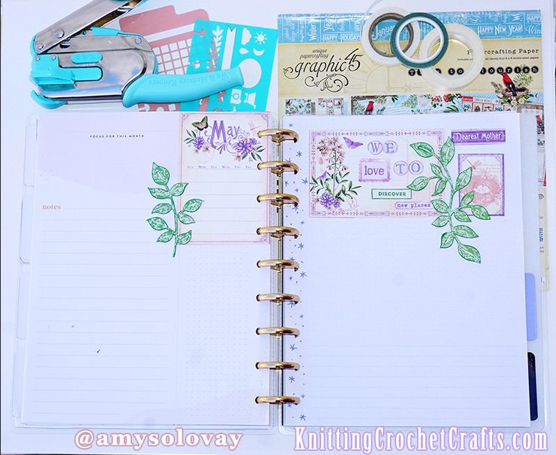 May Garden Journal Pages for Discbound Planners Like Happy Planner, Arc or Tul