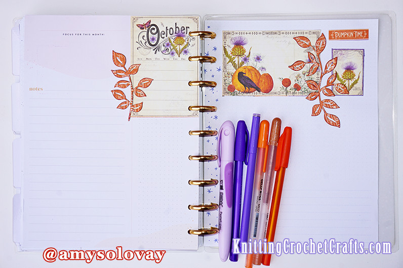 October Garden Journal Pages for Discbound Planners Like Happy Planner, Arc or Tul