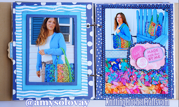6x8 Scrapbooking With Fabric Crochet Tote Bag Project
