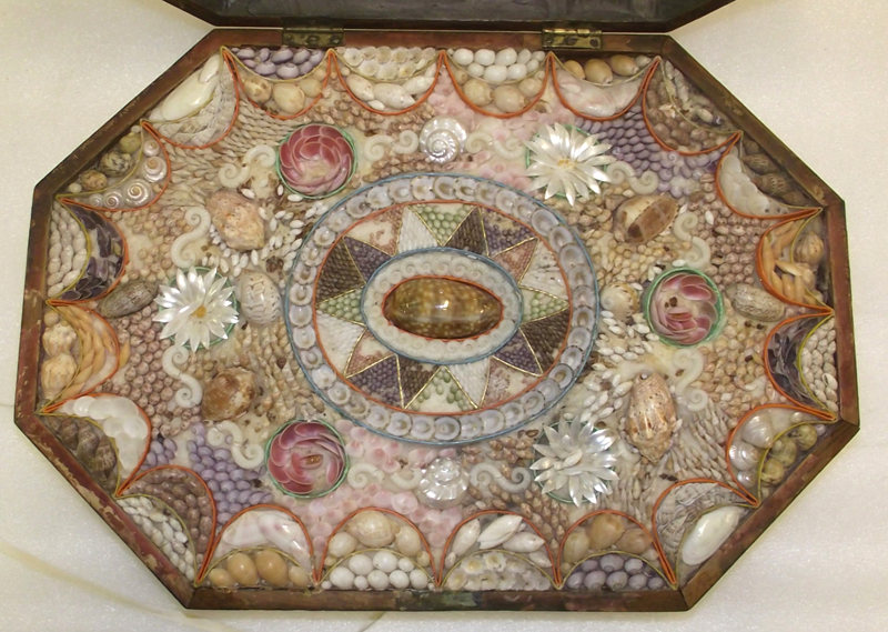 Mosaic Art Made From Shells: Some people refer to this type of arrangement as a sailor's Valentine.