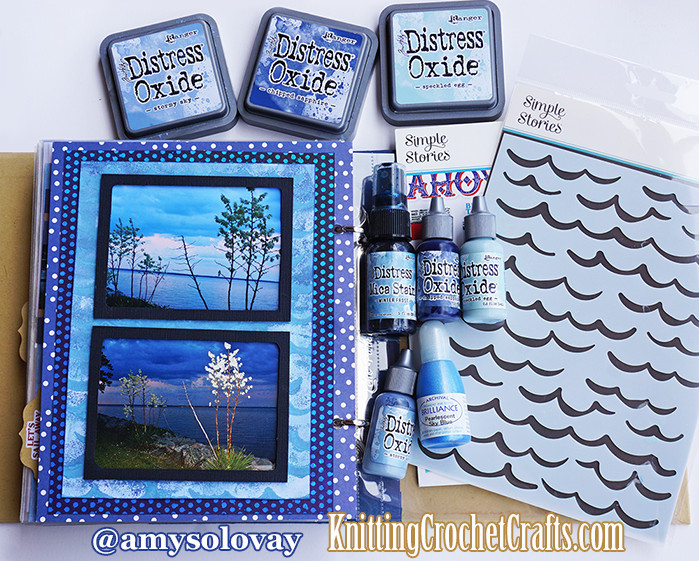 Scrapbooking Layout Featuring Photos of Colonial Beach, Virginia -- Scrapbooking Supplies by Simple Stories, Vicki Boutin / American Crafts, Tim Holtz / Ranger Industries