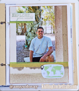 Hawaii Travel Themed Scrapbooking Layout Featuring Foster Gardens + Grunge + Mixed Media