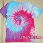 Spiral Tie-Dyed T-Shirt in Bright Colors -- Purple, Blue and Pink