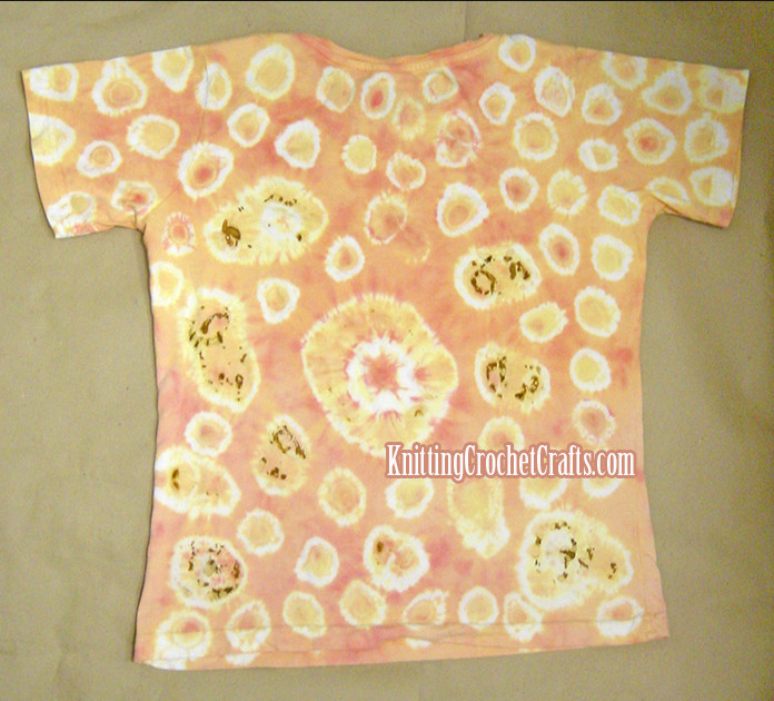 Sunburst Tie Dye Designs on a T-Shirt