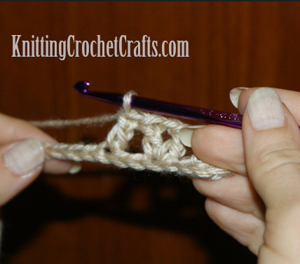Skip the next 2 chain stitches and complete the next double crochet stitch.