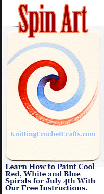 Even if you think you don’t have any artistic talent, you could succeed with painting cool spirals like this. It’s easy! We show you exactly what to do with our free spin art instructions.
