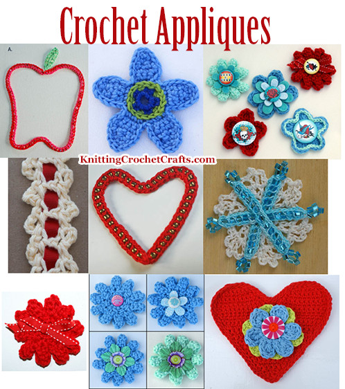 Crochet Appliques: Hearts, Flowers, Snowflakes, and More