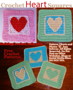 Crochet Heart Squares: Free Crochet Patterns