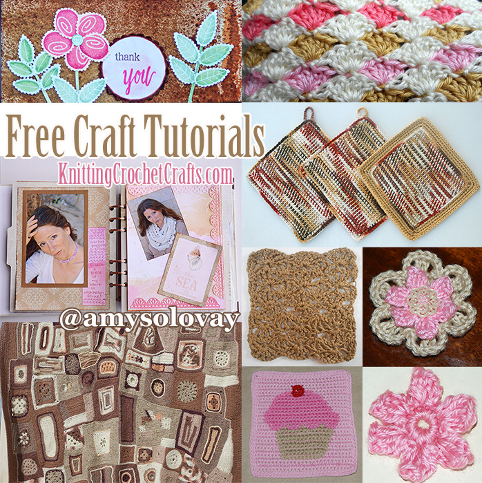 Mood Board Featuring Craft Project Ideas in Shades of Beige, Brown and Pink -- Find Free Crochet Patterns and Free Craft Tutorials for Making All of These Projects