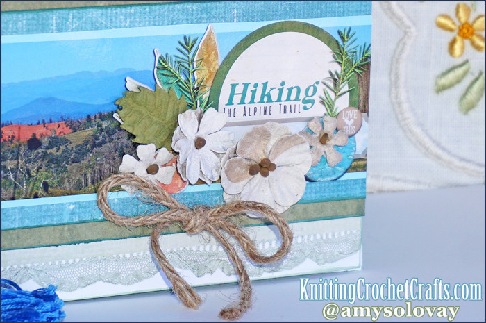 Hiking the Alpine Trail Scrapbook Mini Album -- Close-Up Photo of Front Cover