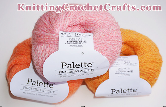 3 Warm Colors of Palette Fingering Weight Wool Yarn by Knitpicks