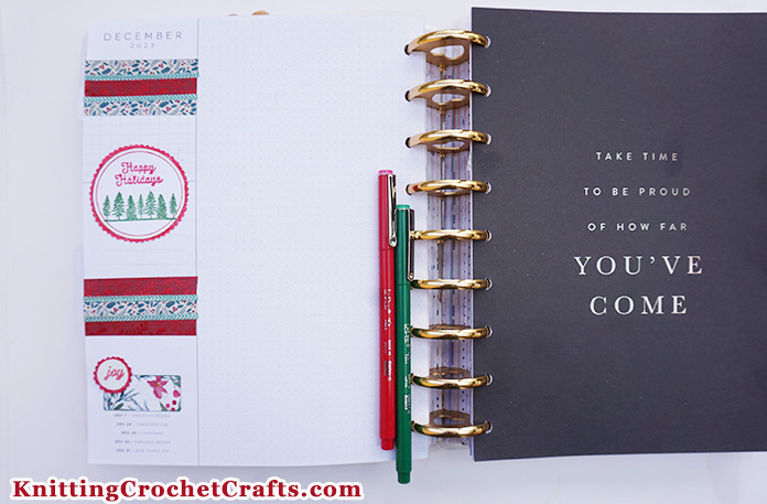 December Planner Layout for Happy Planners or Other Discbound Planners
