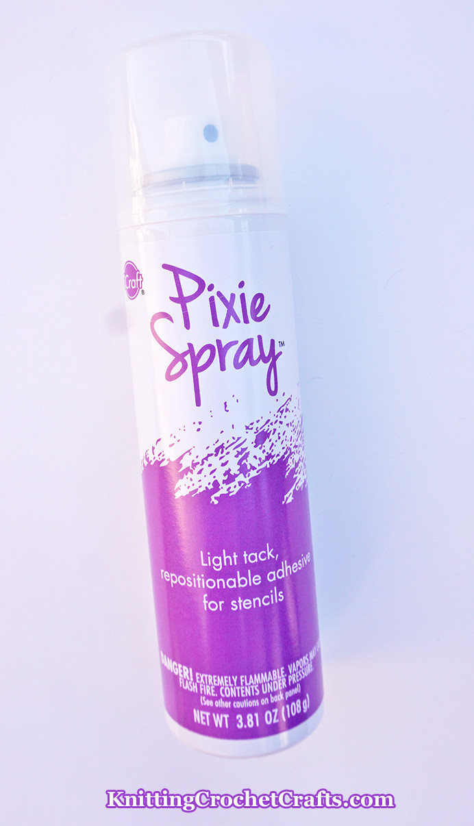 Pixie Spray: A Light-Tack Repositionable Adhesive for Use With Stencils