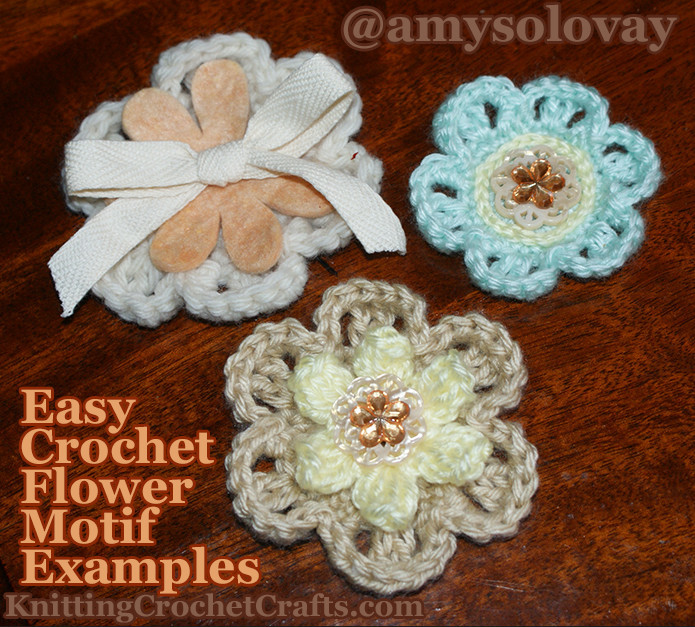 Easy Crochet Flower Motif Examples