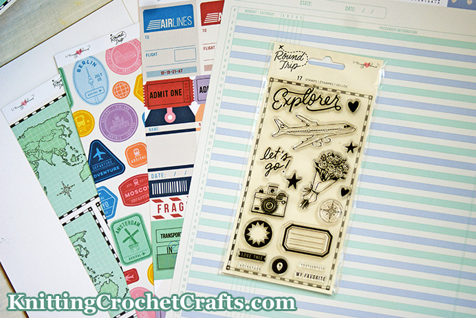 Maggie Holmes Travel Collection: Round Trip Stamps and Patterned Papers