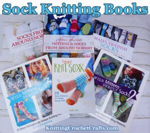 These pictures show you some, but not all, of Amy Solovay's recommendations for the best sock knitting books for 2024 and beyond.