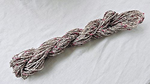 Handspun Newsprint Yarn -- Photo Courtesy of @sierrapelona