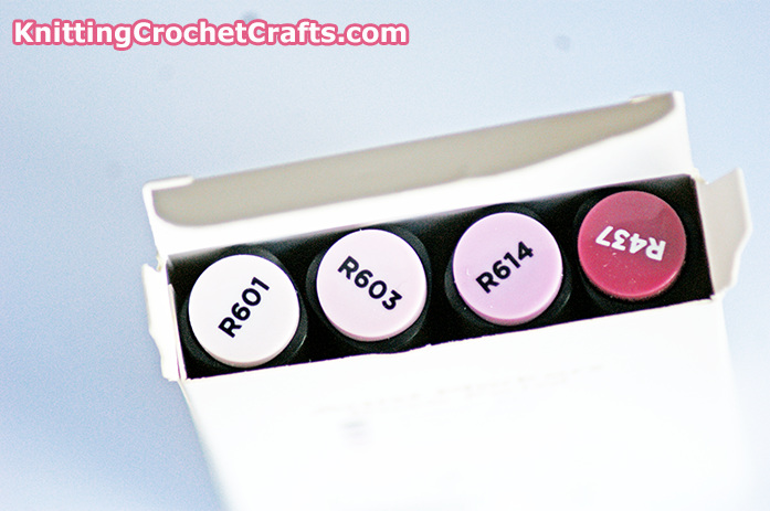 Altenew Artist Markers Rose Petal Set, Color #s R601, R603, R614 and R437