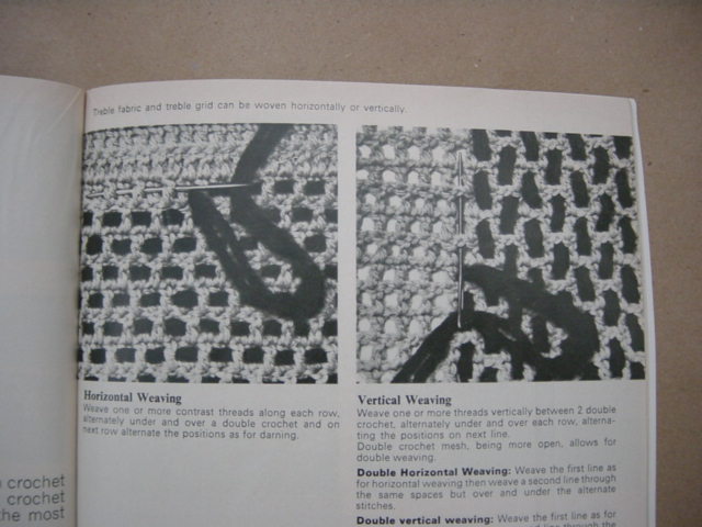 Woven Crochet Instructions From the Retro 1970s-Era Mon Tricot Special Book