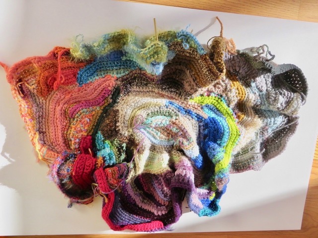 Freeform Crochet Piece by Ronni Howard, From the Leave No Thread Behind Series of Fiber Artworks