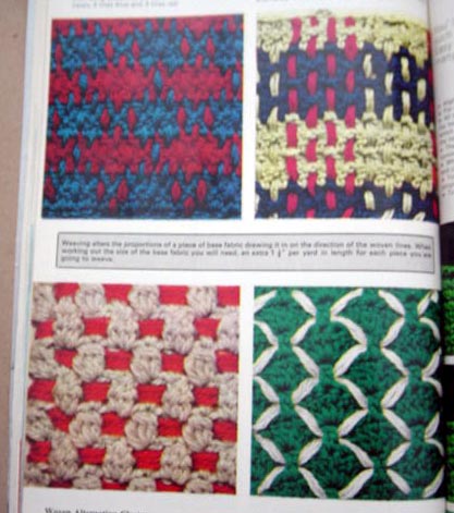 Woven Crochet Instructions From the 1970s retro Mon Tricot Special Book