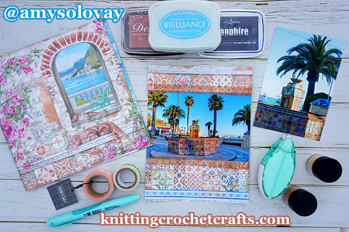 Scrapbooking With Stamperia's Blue Dream Paper Collection and Other Craft Supplies