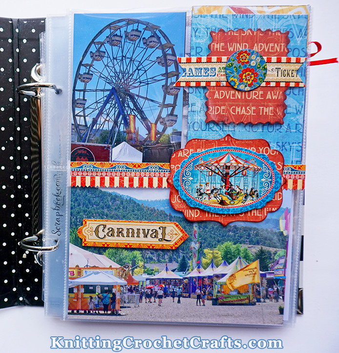 Iron County Fair 6x8 Pocket Page Scrapbooking Layout With Craft Supplies by Graphic 45