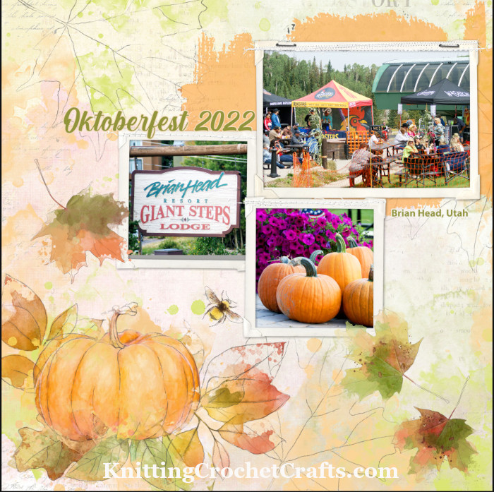 Oktoberfest 2022 Digital Scrapbooking Layout by Amy Solovay; All Digital Scrapbooking Supplies Are by Katie Pertiet Designs.