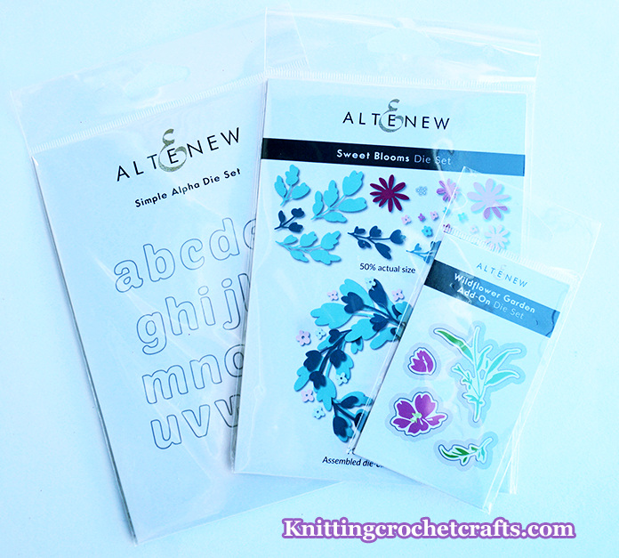 Altenew Die Sets: Simple Alpha Dies; Sweet Blooms Dies; and Wilflower Garden Add-On Dies