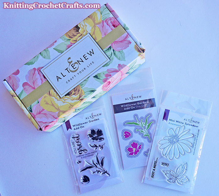 Altenew Mini Add-On Stamp and Die Sets: Wildflower Garden and Mini White Splendour Anemone