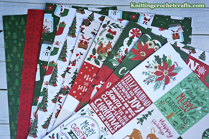 12x12 Patterned Scrapbooking Paper from the Magic of Christmas by Lori Whitlock for Echo Park Paper Company