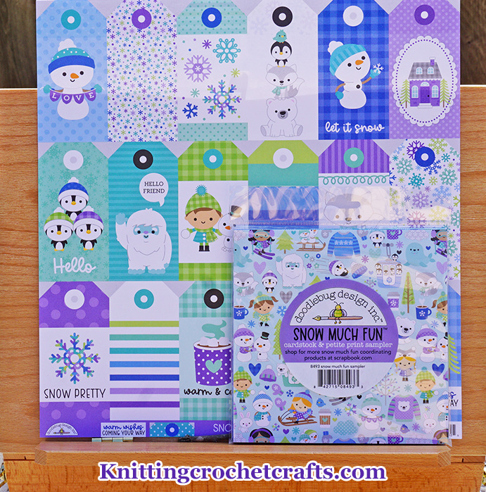 Patterned Scrapbooking Paper from the Snow Much Fun Collection by Doodlebug Design