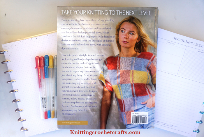 The Back Cover of Vivian Hoxbro's Knitting Handbook: 8 Schools of Modular Knitting, Published by Trafalgar Square Books