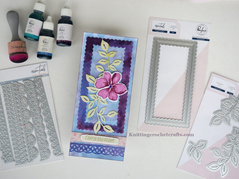 Slimline Floral Congratulations Card Featuring Craft Supplies by Pinkfresh Studio