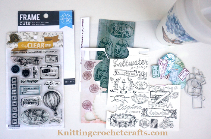 Stamps, Dies and Paper Scraps I Used for the Hero Arts Challenge