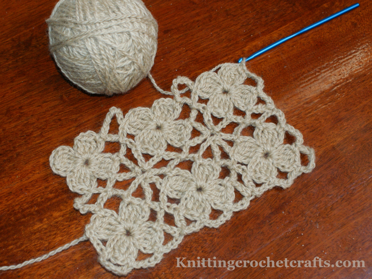 Join-As-You-Go Crochet Motifs From Kristin Omdahl's Book Called Seamless Crochet, Published by Interweave -- Crocheted and Photographed by Amy Solovay