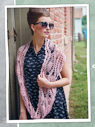 This Pineapple Crochet Lace Infinity Scarf Is a Project Included in the Book Vintage Modern Crochet, Copyright © 2016 by Robyn Chachula and originally published by F+W Media, Inc. This photo is Used by permission of the original publisher. All rights reserved. Photos courtesy of Donald Scott. 