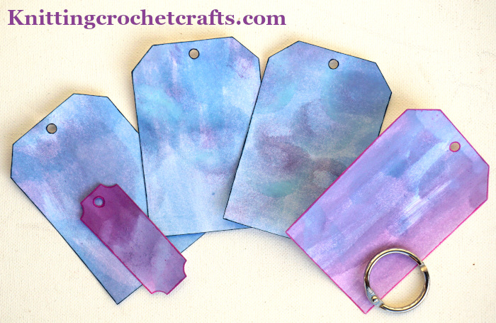 Tag Booklet Made Using Ink Blending and Die Cutting Techniques; the inks and dies are by Pinkfresh Studio.