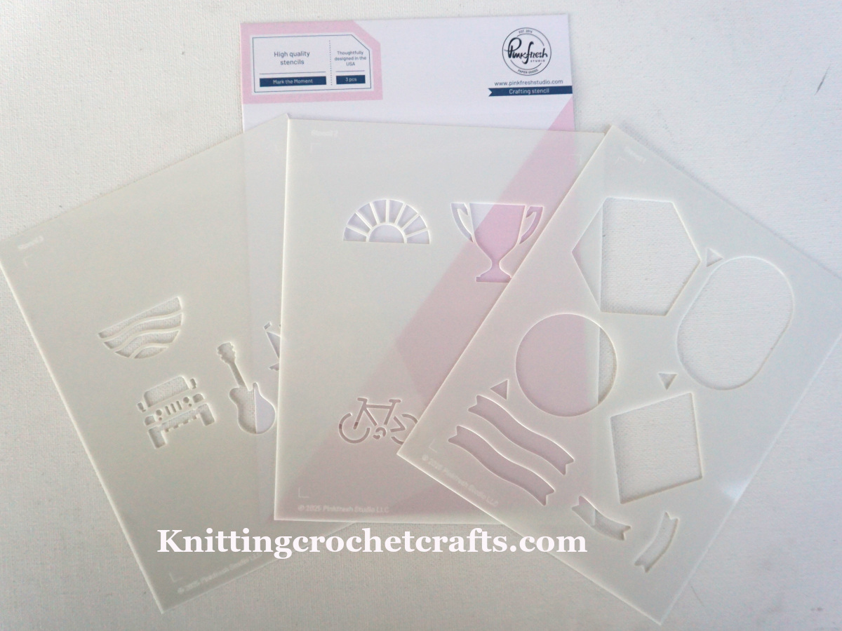 Pinkfresh Studio Layering Stencils: Mark the Moment Set