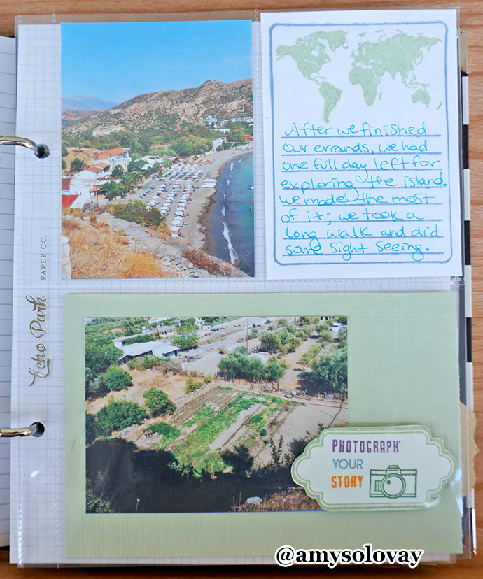 Scrapbooking Layout Featuring Scenes From the Greek Island of Crete