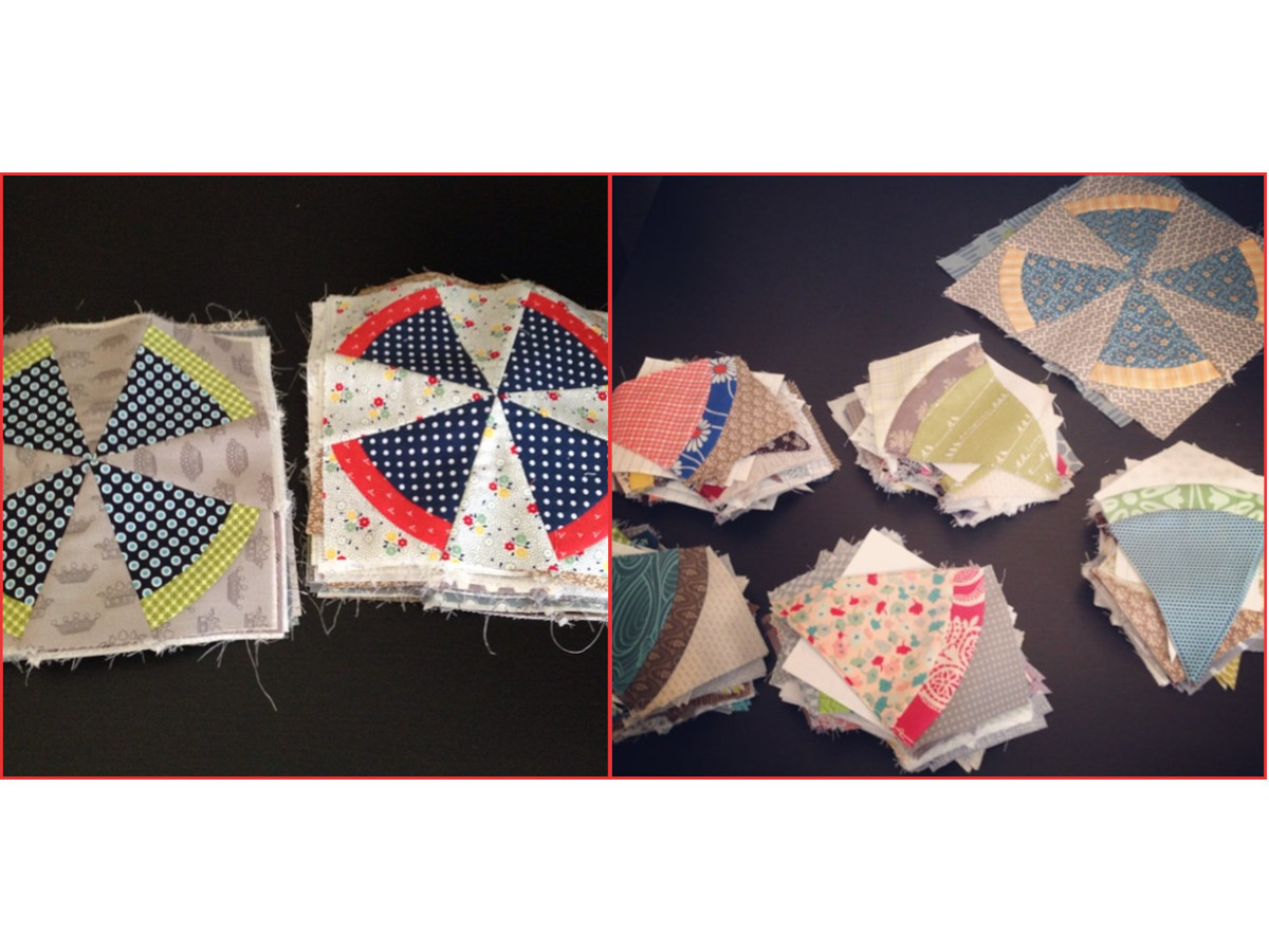 Steampunk Quilt Blocks: Work in Progress Photo -- Quilt design is by Jen Kingwell, stitched and photographed by Lori Hartman. https://creativecommons.org/licenses/by/2.0/deed.en