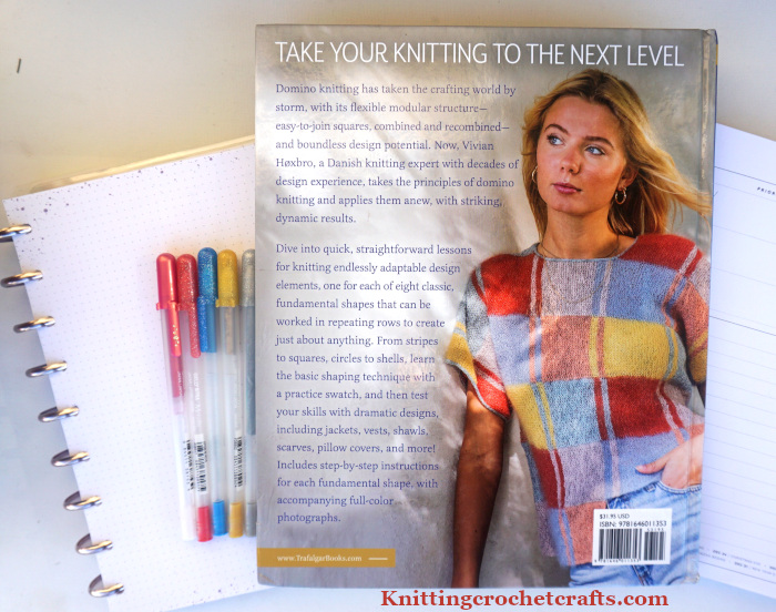 The Back Cover of Vivian Hoxbro's Knitting Handbook: 8 Schools of Modular Knitting, Published by Trafalgar Square Books